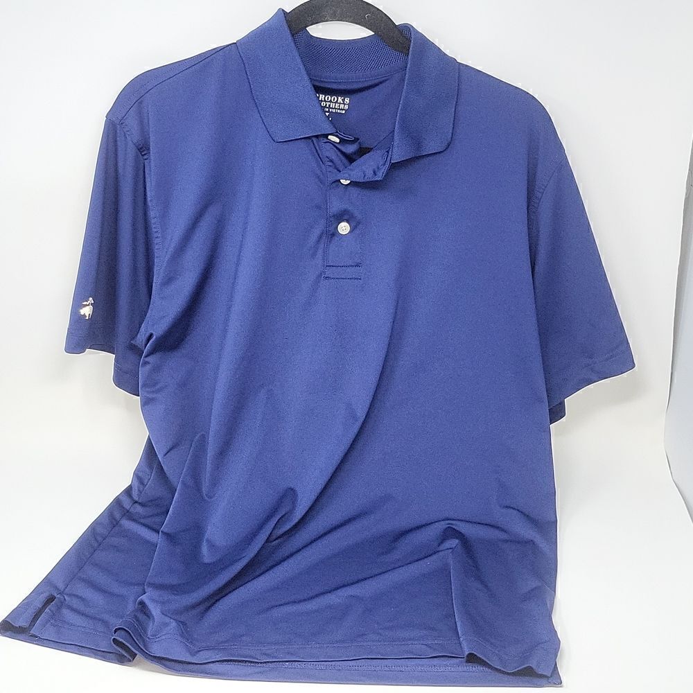 Brooks Brothers Polo Shirt Mens L  Blue  Casual Short Sleeve
